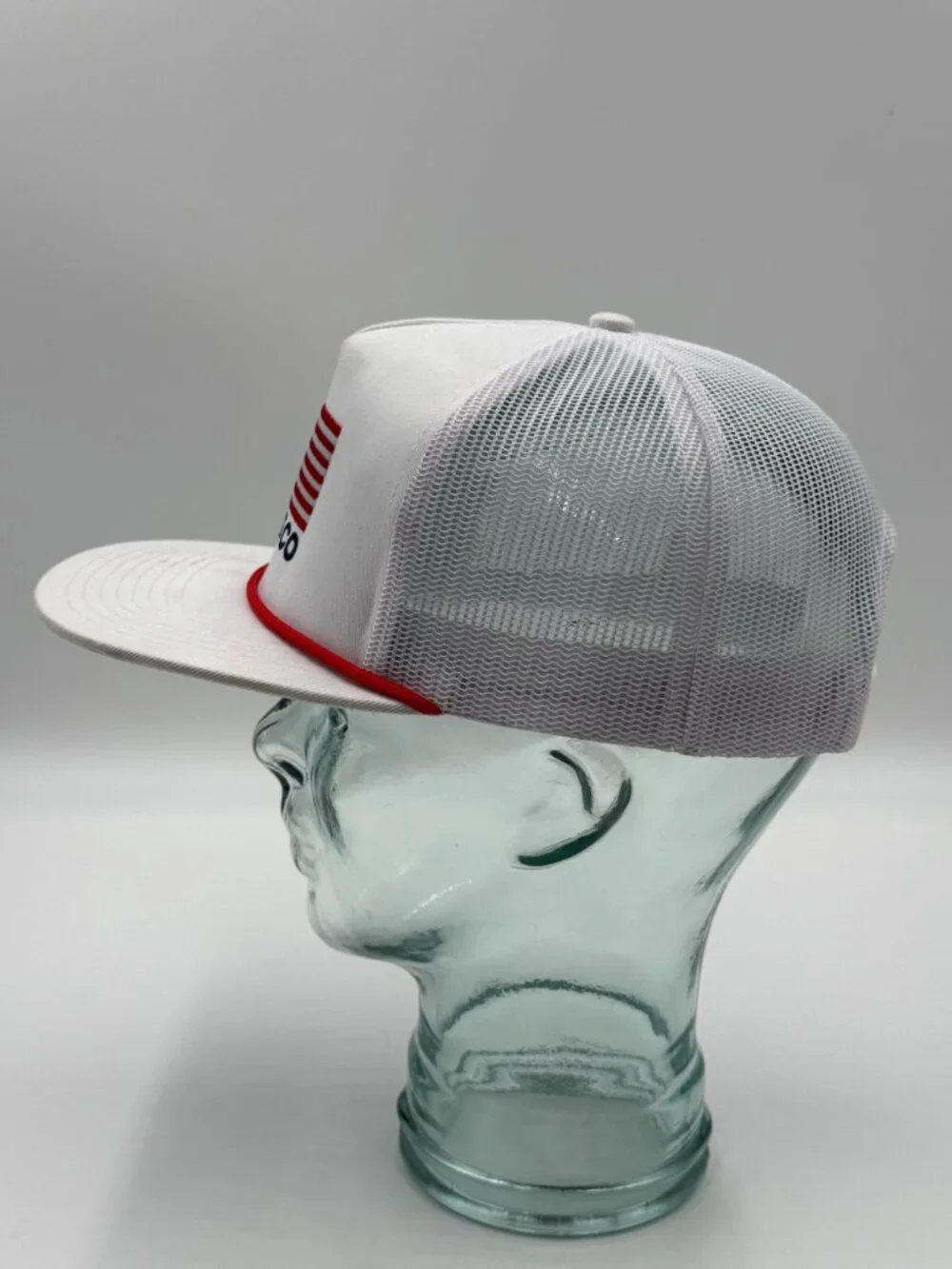 Southern Strings Hat Co Snapback Cap White Embroidered American Flag OS Adjust